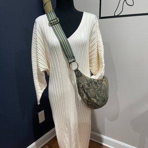 Anthropologie Long-Sleeve Wide Ribbed Sweater Midi- Dress